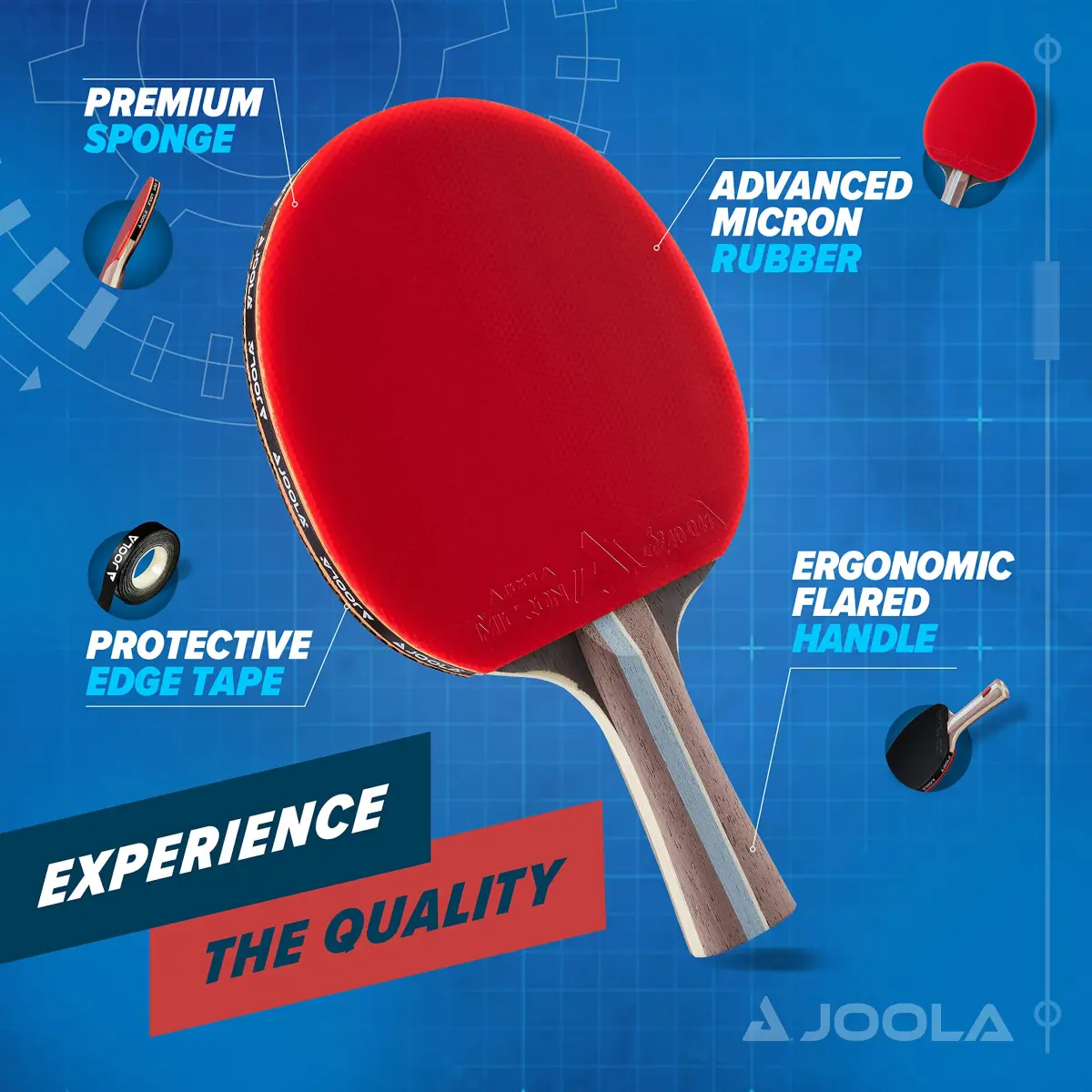 JOOLA Infinity Balance Ping Pong Paddle | 7-Ply Wood Table Tennis Racket for Spin & Control - view 3