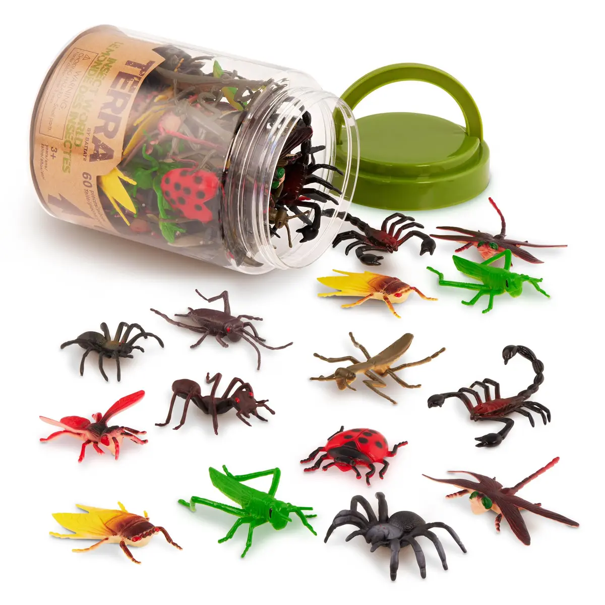 Terra by Battat Insect World Bug Toys, 60 Mini Figures in Tube, Insects (60-Piece Set) - main product image