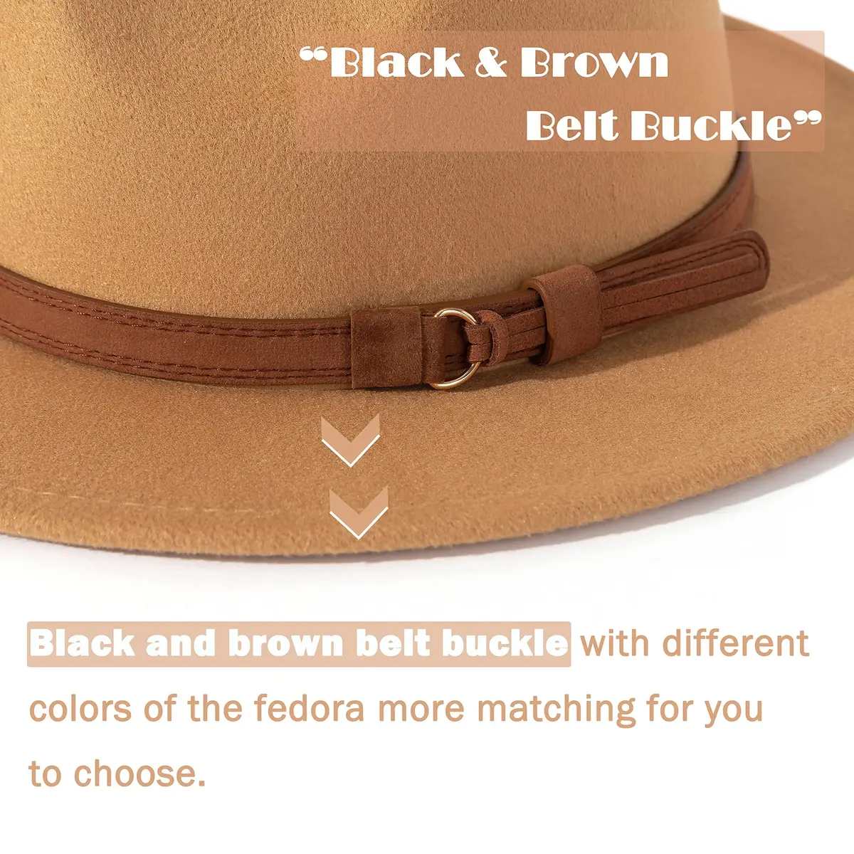 Lisianthus Vintage Wide Brim Fedora Hat Large | Breathable Cotton Blend, Adjustable Strap, Classic Style - view 2