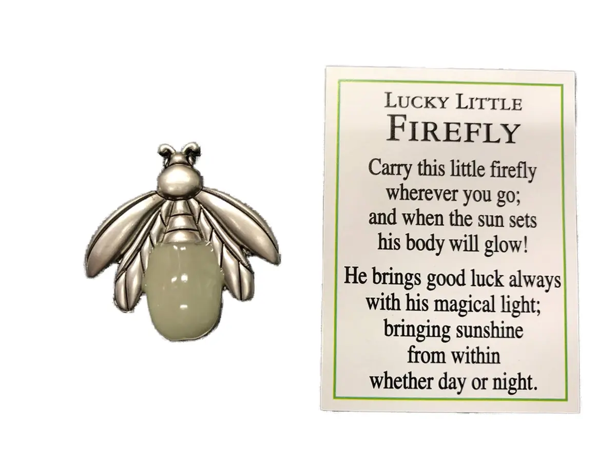 Ganz Lucky Little Firefly Token Charm Sterling Silver Glow in The Dark | 0.04 lb - main product image