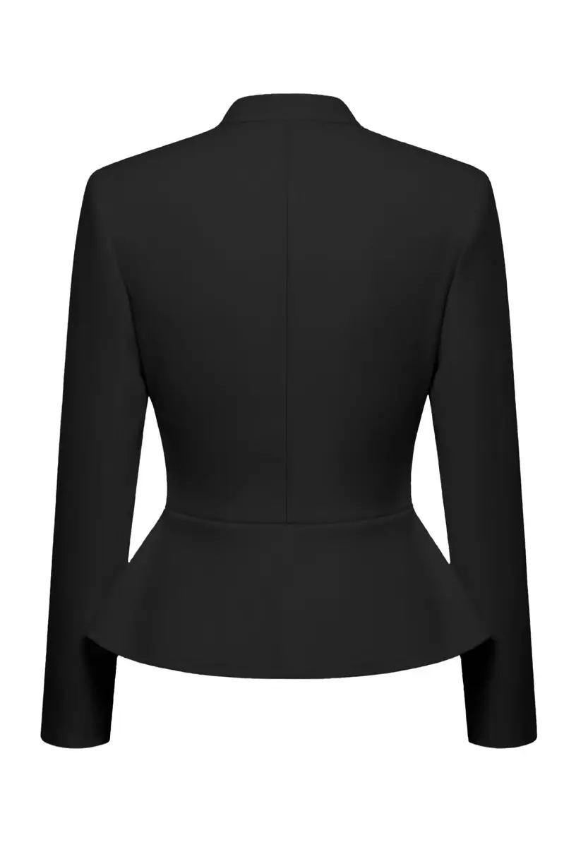 Hybrid & Company Women's Nylon Ponte Blazer JK1135 1073T Black S | Versatile Office & Casual Blazer - view 5
