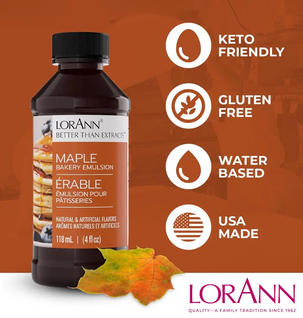 LorAnn Oils Maple Bakery Emulsion & Flavoring 4 Fl Oz | Gluten-Free, Keto-Friendly, USA Made - view 4