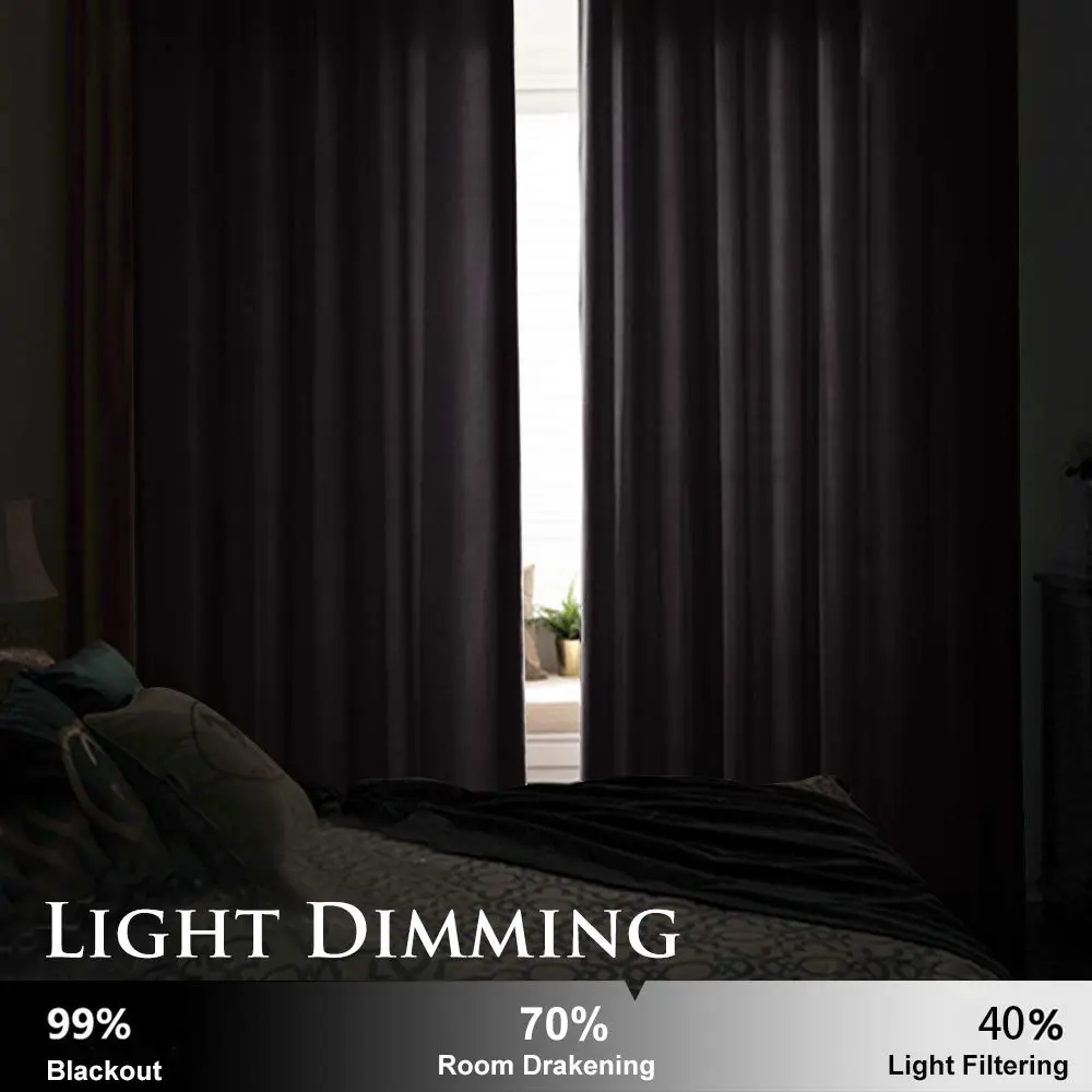 StangH Black Velvet Curtains for Room Divider W100 x L84 | Luxurious Sound-Absorbing Decor - view 8