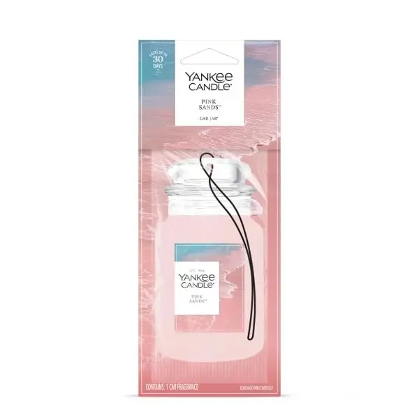 Yankee Candle Pink Sands Paper Car Jar Air Freshener, Pack of 6 | Long-Lasting Car Fragrance - view 2