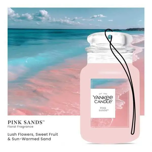 Yankee Candle Pink Sands Paper Car Jar Air Freshener, Pack of 6 | Long-Lasting Car Fragrance - view 4