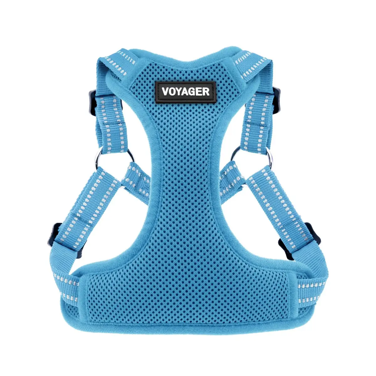 Best Pet Supplies Voyager Adjustable Step-In Mesh Dog Harness for Small Medium Large Dogs (Baby Blue), L | Breathable & Reflective Fit - main product image