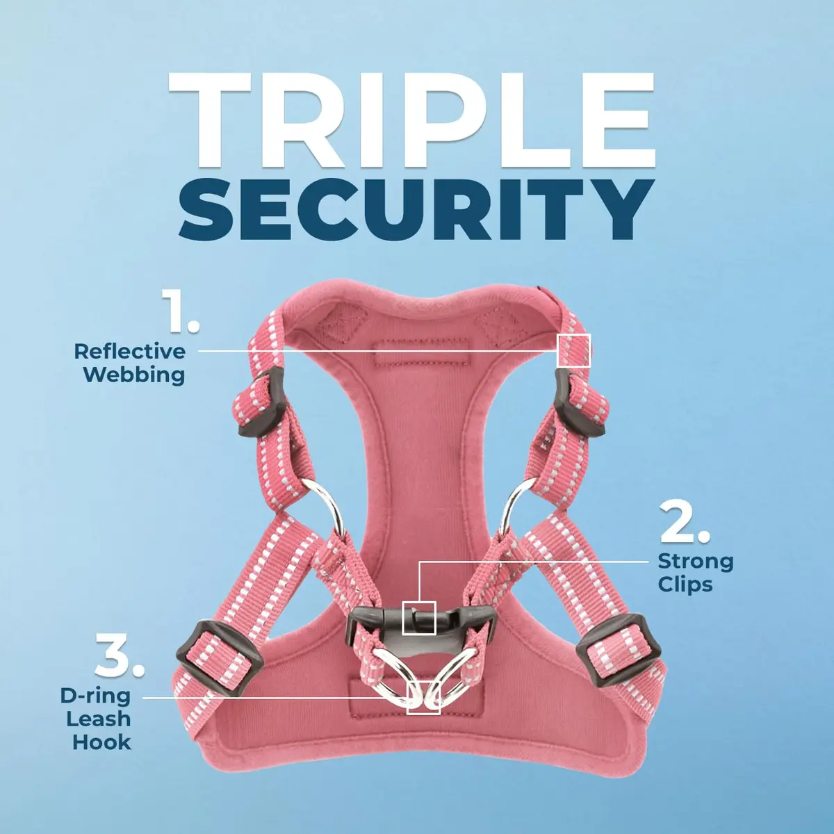 Best Pet Supplies Voyager Step-in Flex Dog Harness - Pink, Medium | Adjustable, Breathable & Reflective - view 2
