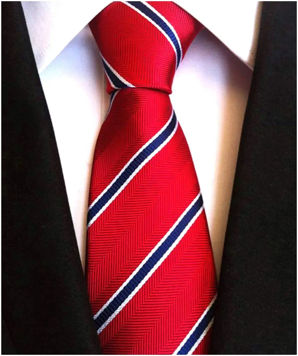 Elfeves Men's Modern Striped Patterned Formal Ties One Size | Microfiber, Trendy & Durable (70-120 chars) - view 2
