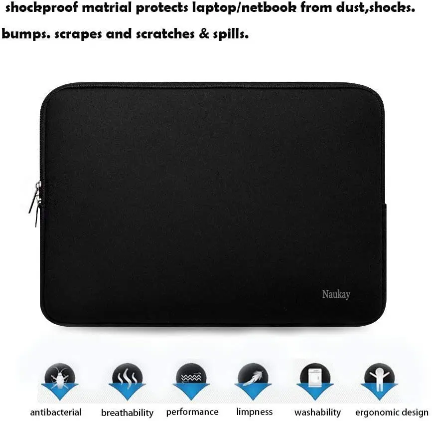 Naukay Laptop Bag 15 Inch | Resistant Neoprene Sleeve for 15-15.4 inch Laptops - view 4