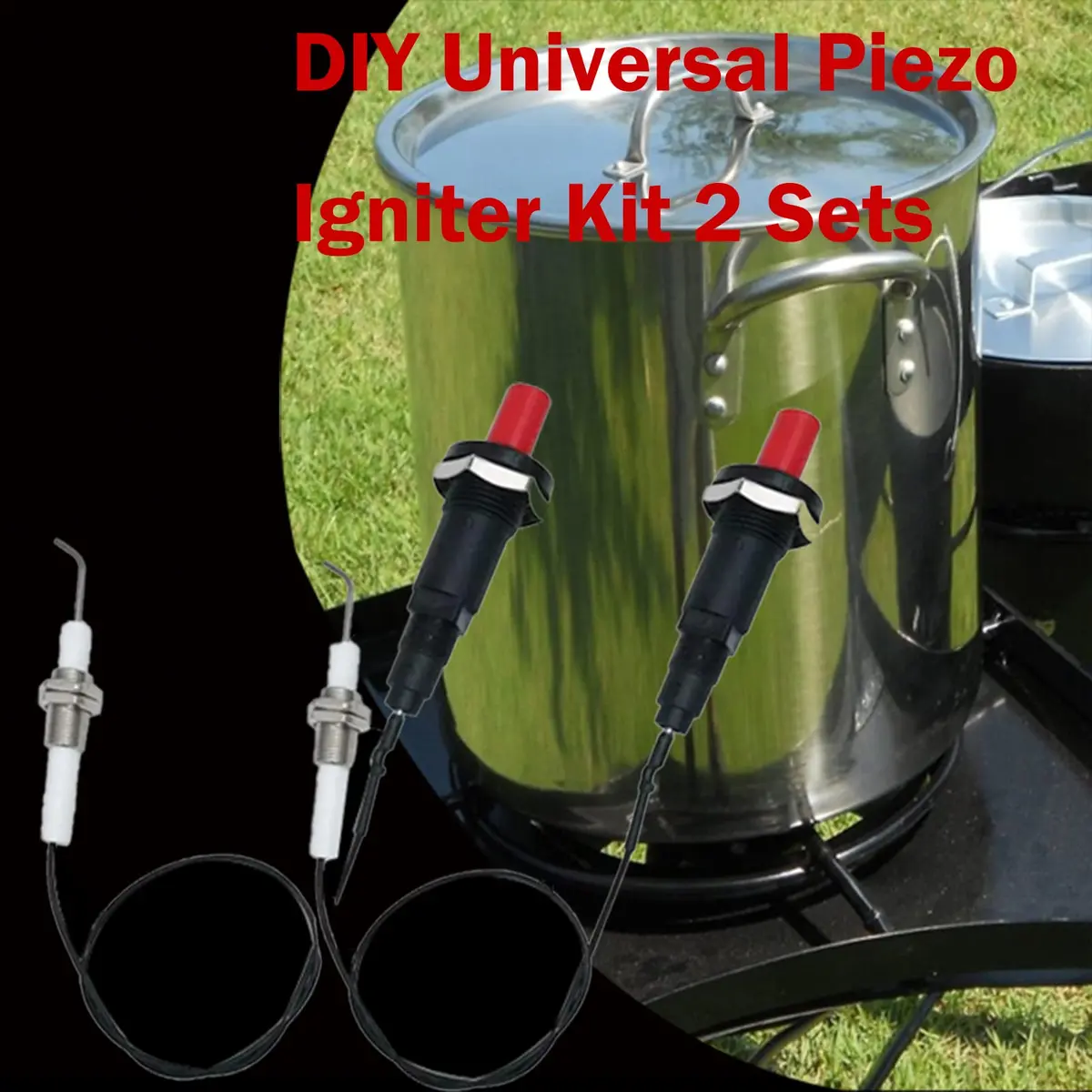 MENSI 11.8” Universal LP Propane & Natural Gas Push Button Piezo Igniter Kit | Ignition Set for Gas Grill, Stove, Heater - view 5