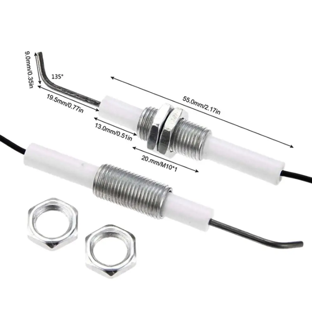 MENSI 11.8” Universal LP Propane & Natural Gas Push Button Piezo Igniter Kit | Ignition Set for Gas Grill, Stove, Heater - view 2