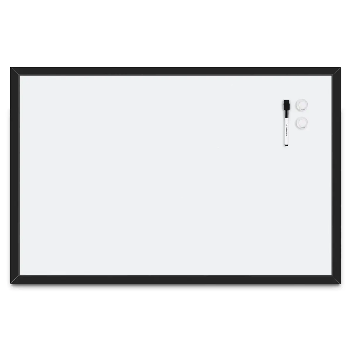 Amazon Basics Magnetic Dry Erase Whiteboard 90cm x 58cm (35"W x 23"H) | Smooth Surface, Black Wooden Frame, Wall-Mounted - view 7