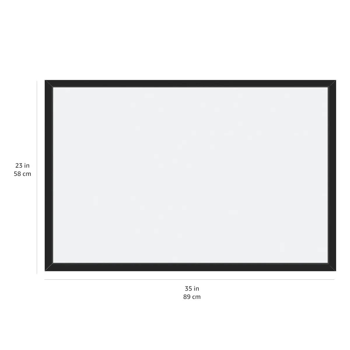 Amazon Basics Magnetic Dry Erase Whiteboard 90cm x 58cm (35"W x 23"H) | Smooth Surface, Black Wooden Frame, Wall-Mounted - view 3