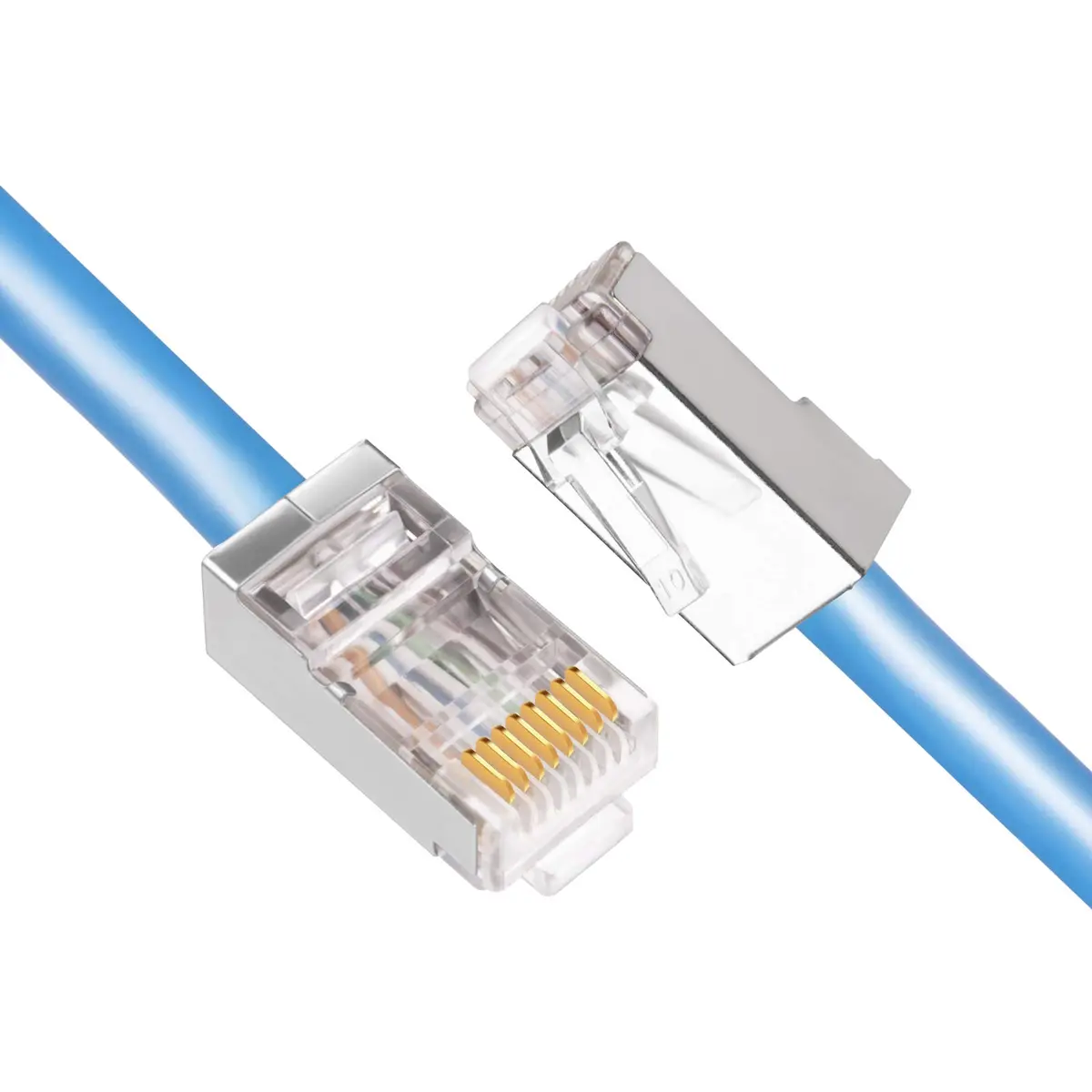 iGreely Shielded Cat6 RJ45 Connectors 50 Pack Gold Plated | High-Speed Ethernet Crimp - view 4