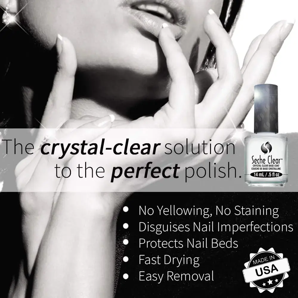Seche Clear Base Coat Nail Polish 28ml (0.5 Fl Oz) | Professional Salon Finish - view 3