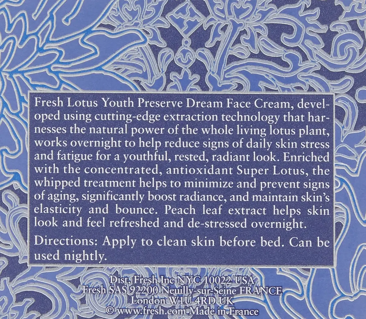 Fresh Lotus Youth Preserve Dream Face Cream 50ml (1.6 Fl Oz) | Hydrates & Brightens - view 4
