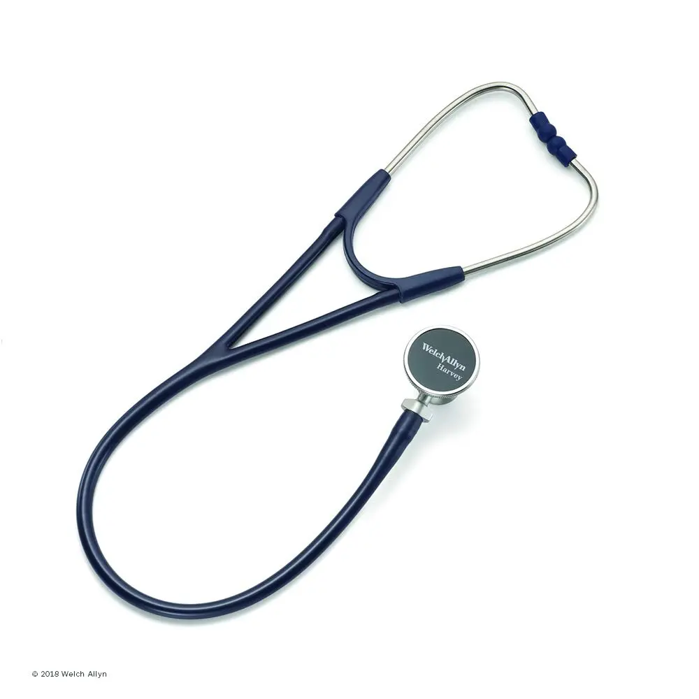 Welch Allyn Harvey DLX Adult Cardiology Stethoscope, Navy, Double-Head, 28" | Full-range auscultation - main product image