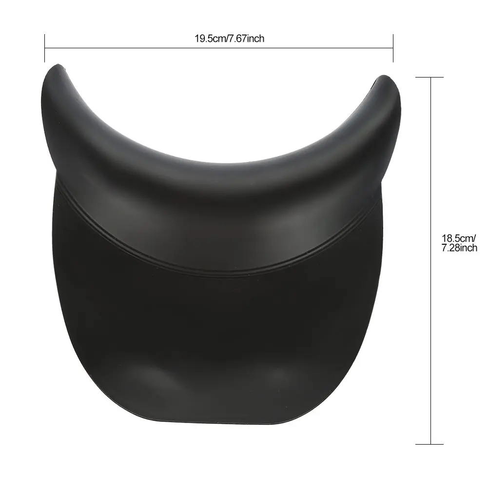 DEWIN Silicone Shampoo Bowl Neck Rest Cushion with Suction Cups | Black Salon Sink Neck Pillow for Hair Washing - view 2