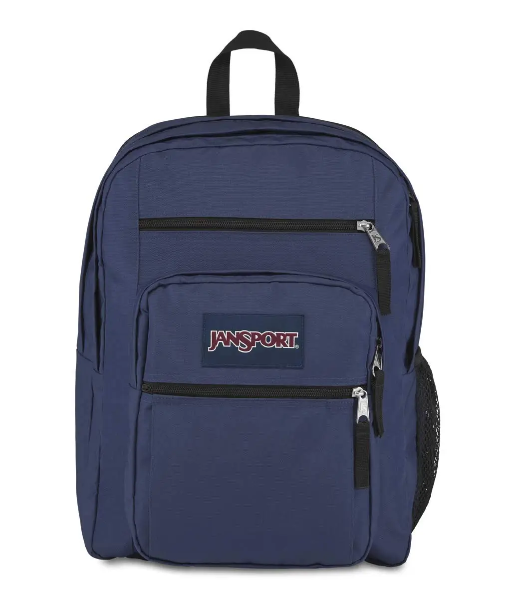 JanSport Big Student Backpack Navy - 34L (1.2 cu ft) | Durable Polyester with 15” Laptop Sleeve & Lifetime Warranty - main product image