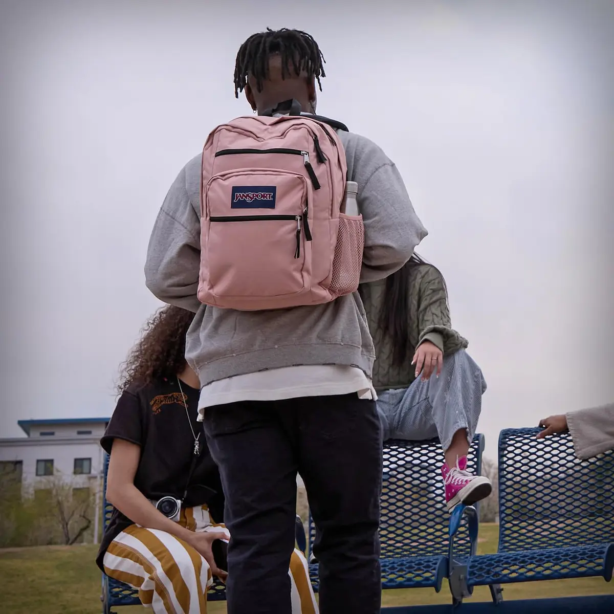 JanSport Big Student Backpack Navy - 34L (1.2 cu ft) | Durable Polyester with 15” Laptop Sleeve & Lifetime Warranty - view 4