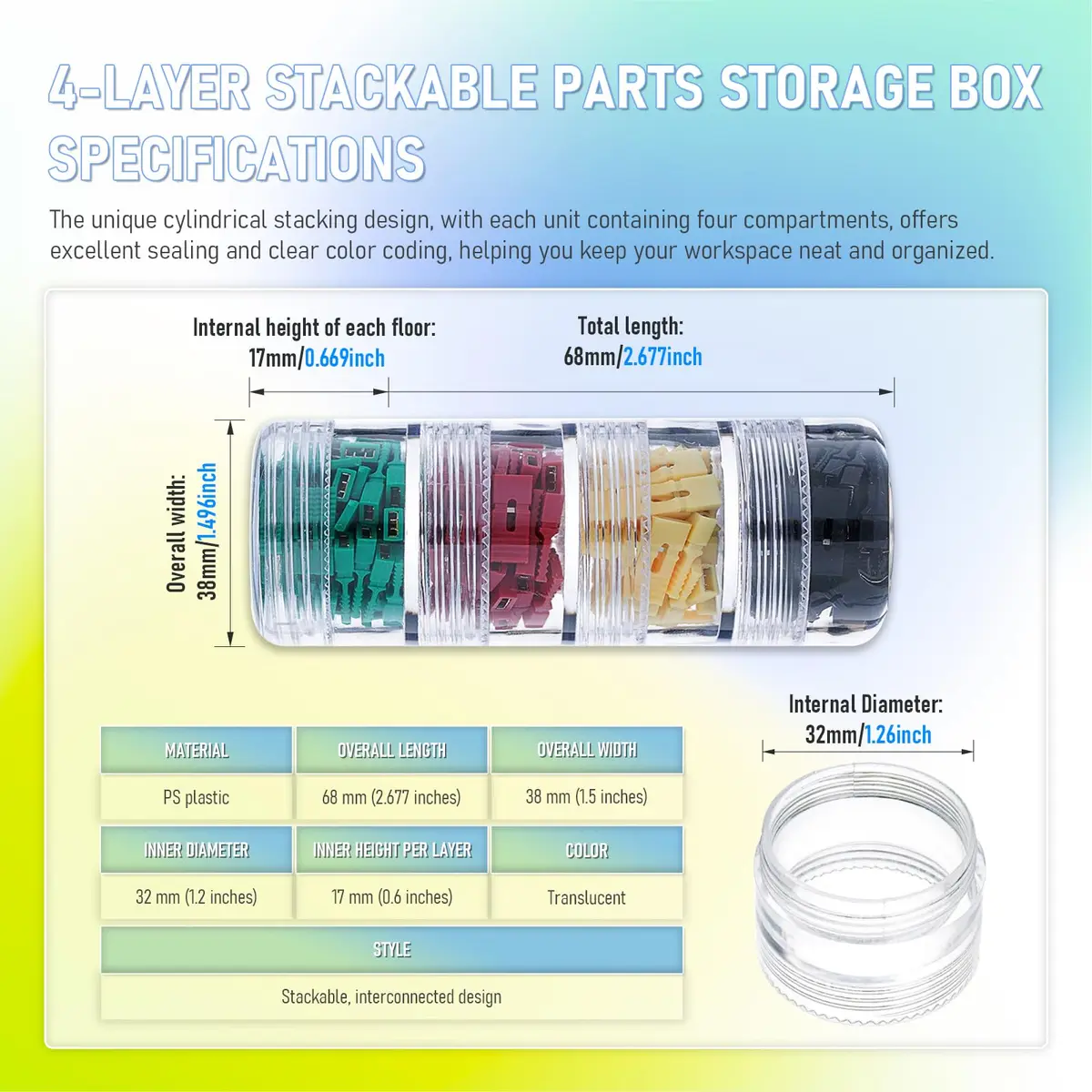 CQRobot 200 Pieces Jumper Caps with Handle Pin Short Circuit 2-Pin Connector | Suitable for Arduino Raspberry Pi Motherboard (5mm x 13.5mm, 4 Colors) - view 3