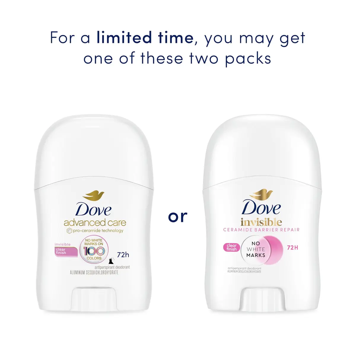 Dove Advanced Care Clear Finish Antiperspirant Deodorant Stick for Women, 0.5 oz (14.2g) | 72-Hour Odor Protection - view 3