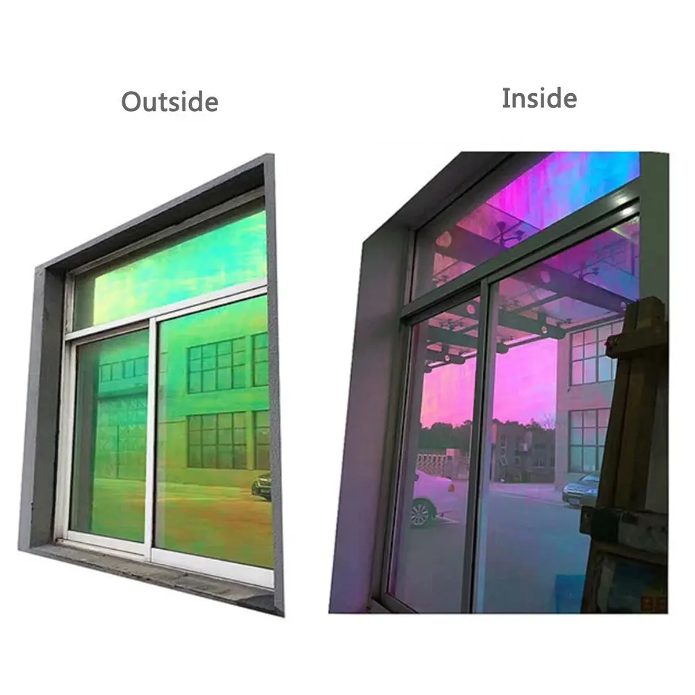 HOHOFILM 17.7"x78.7" Colorful Glass Window Film Decorative Tint with Anti-Shatter, UV Block, Heat Control - view 5