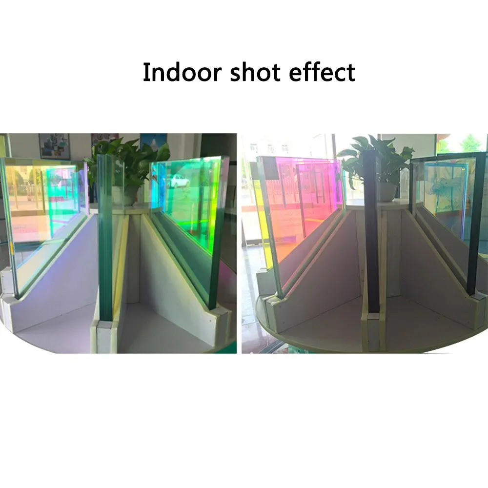 HOHOFILM 17.7"x78.7" Colorful Glass Window Film Decorative Tint with Anti-Shatter, UV Block, Heat Control - view 6