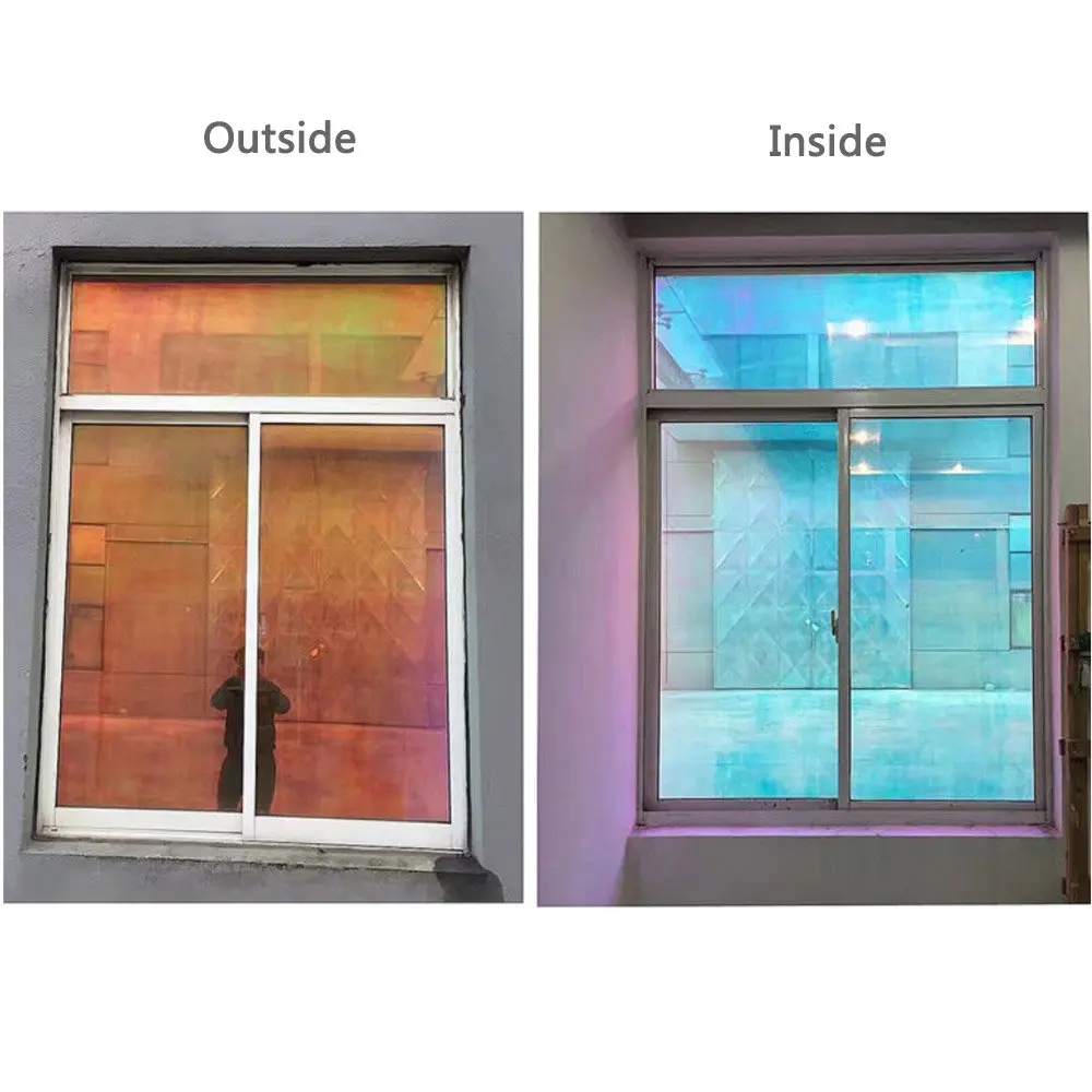 HOHOFILM 17.7"x78.7" Colorful Glass Window Film Decorative Tint with Anti-Shatter, UV Block, Heat Control - view 3