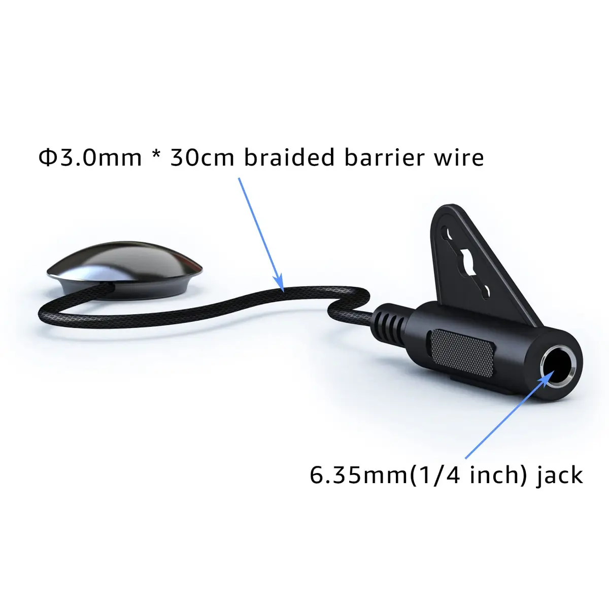 Imelod Contact Microphone Piezo Pickup for Guitar Ukulele Violin Cello Banjo Mandolin (Black) | High Sensitivity Contact Mic - view 2