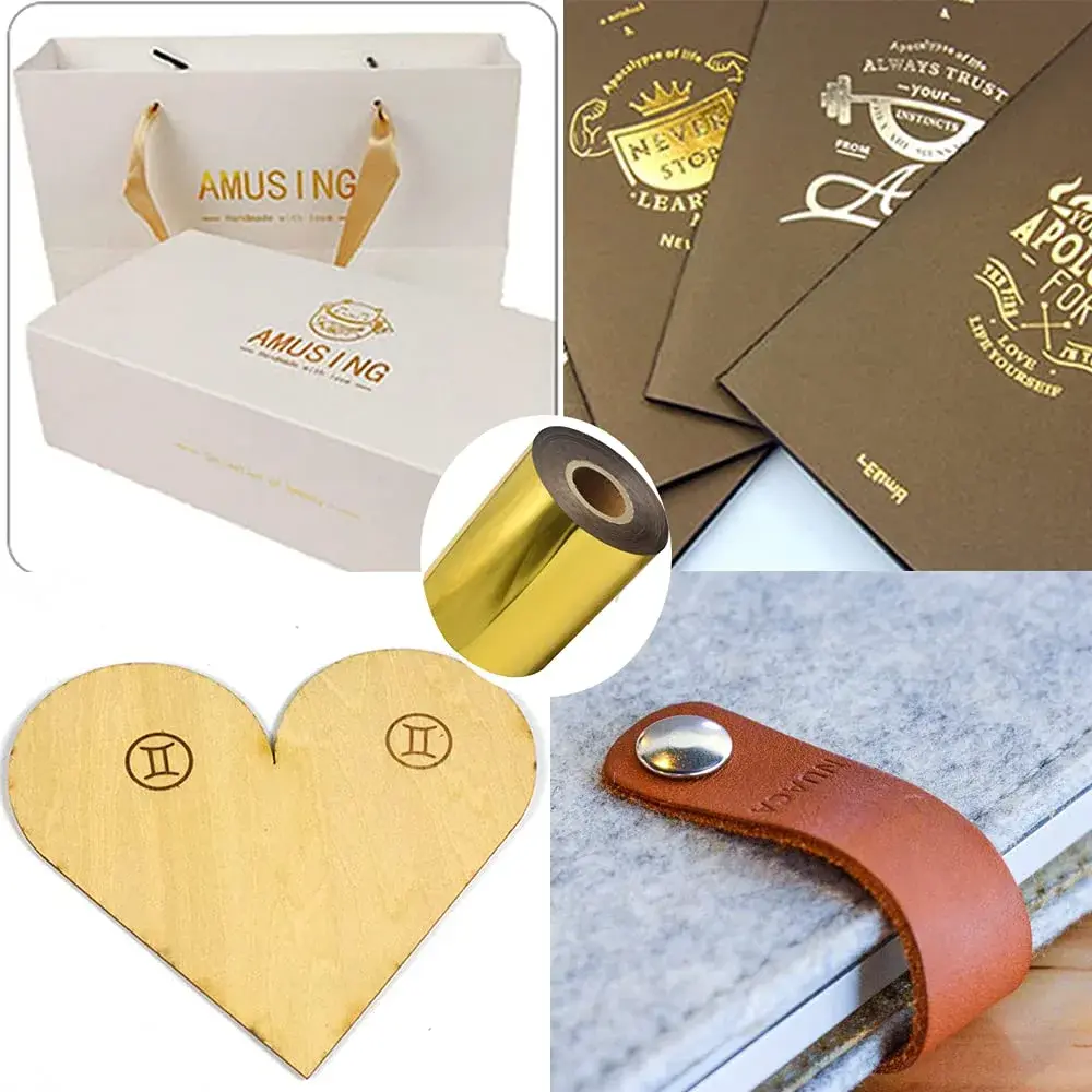 TOAUTO Gold Hot Foil Stamping Paper 4cm (1.5") x 400ft | Professional Grade Heat Transfer Foil for Leather & PU - view 3