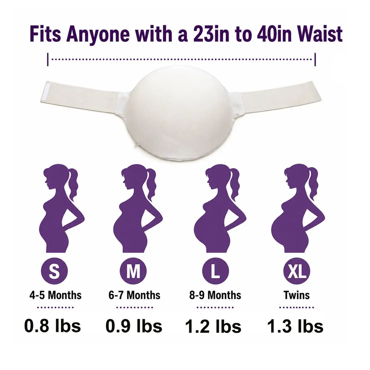Teesider Realistic Memory Foam Fake Pregnancy Belly Costume M (0.36 kg / 0.8 lb) | Stage & Screen Performance Prop - view 4