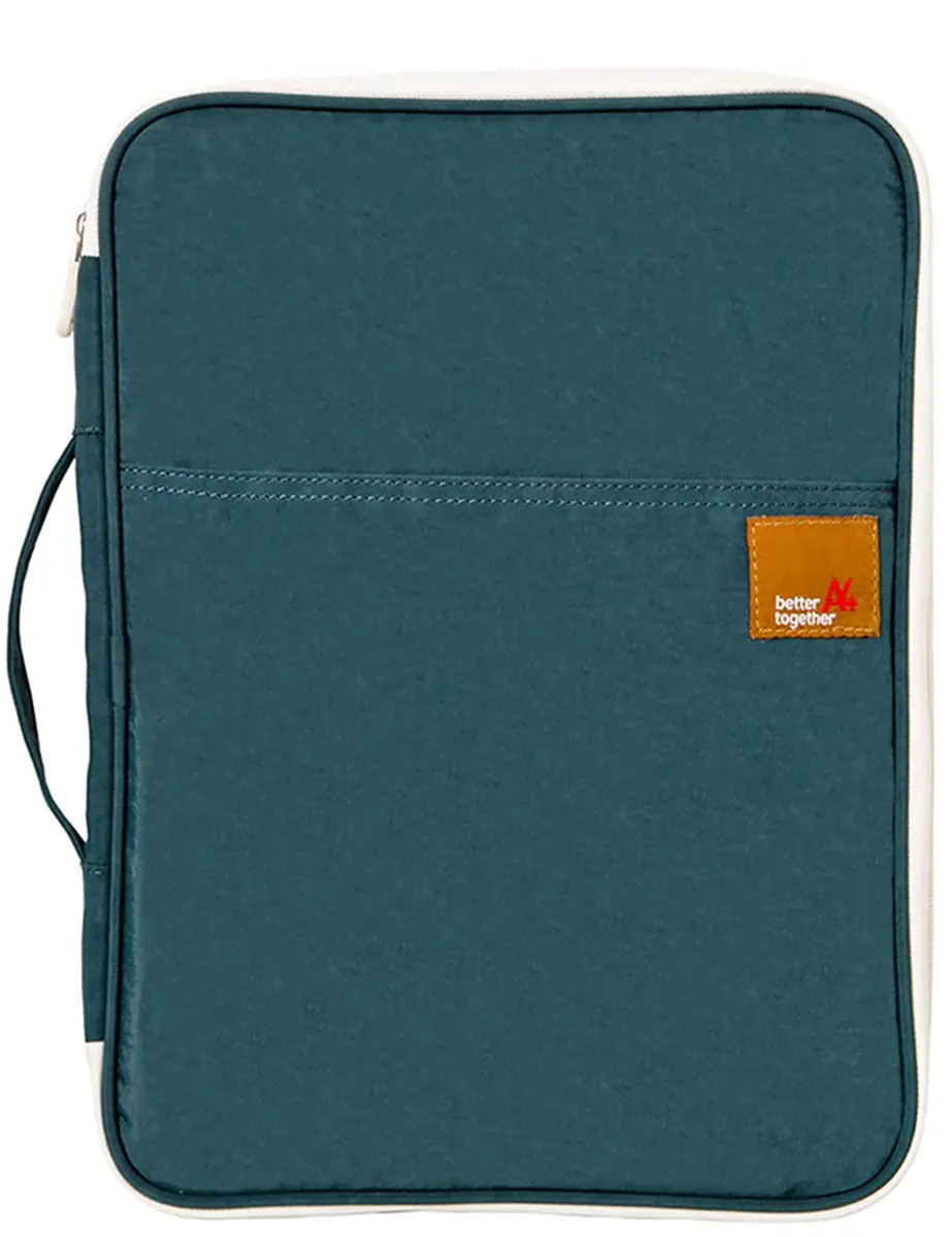 El-fmly Travel Document Organizer A4 Document Holder Zipper Portfolio Portable Folder for Office Business, Dark Green | Water-Resistant - main product image