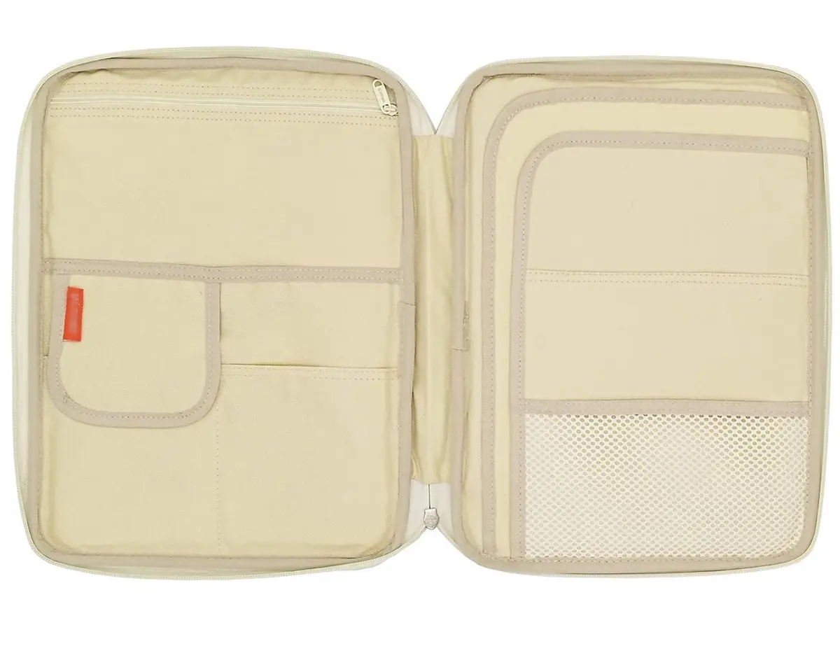 El-fmly Travel Document Organizer A4 Document Holder Zipper Portfolio Portable Folder for Office Business, Dark Green | Water-Resistant - view 3