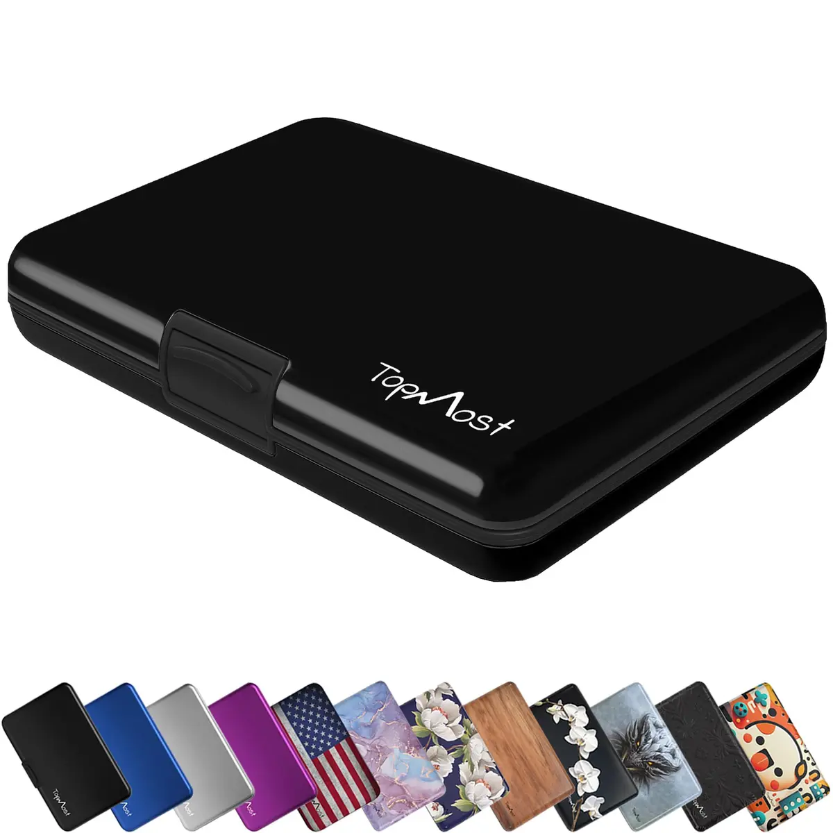 TopMost Aluminum Credit Card Holder RFID Blocking Wallet 12 Cards | Slim Minimalist Design - main product image