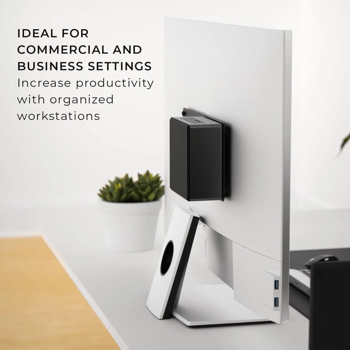 HumanCentric Mounting Bracket for Intel NUC mini pc VESA Monitor Arm 75x75 | Supports 75x75 & 100x100 Patterns - view 5