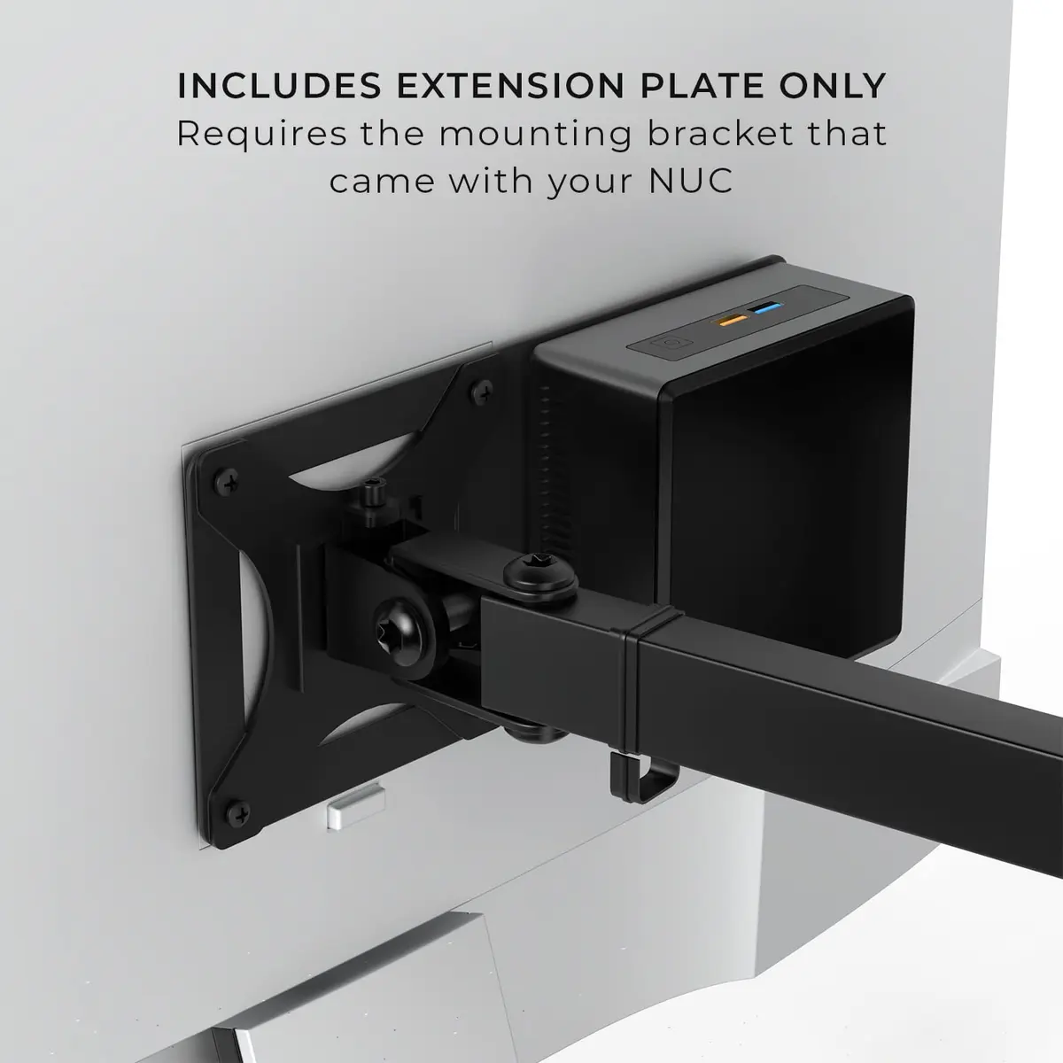 HumanCentric Mounting Bracket for Intel NUC mini pc VESA Monitor Arm 75x75 | Supports 75x75 & 100x100 Patterns - view 6