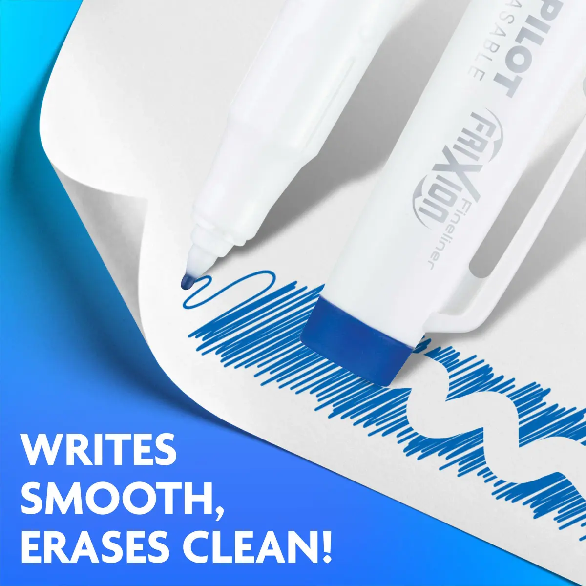 PILOT FriXion Erasable Pens, Fine Point 0.7mm, Blue Ink, 12-Pack | Smooth Ink Flow - view 2