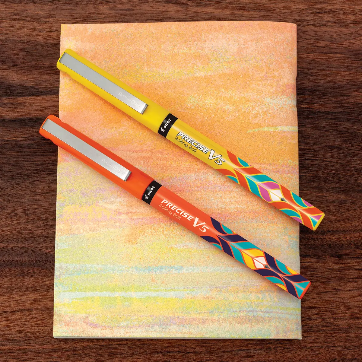 PILOT Precise V5 Liquid Ink Rollerball Pens 0.5 mm | Art Deco Collection, Extra Fine Point, Assorted Colors, Pack of 9 - view 5