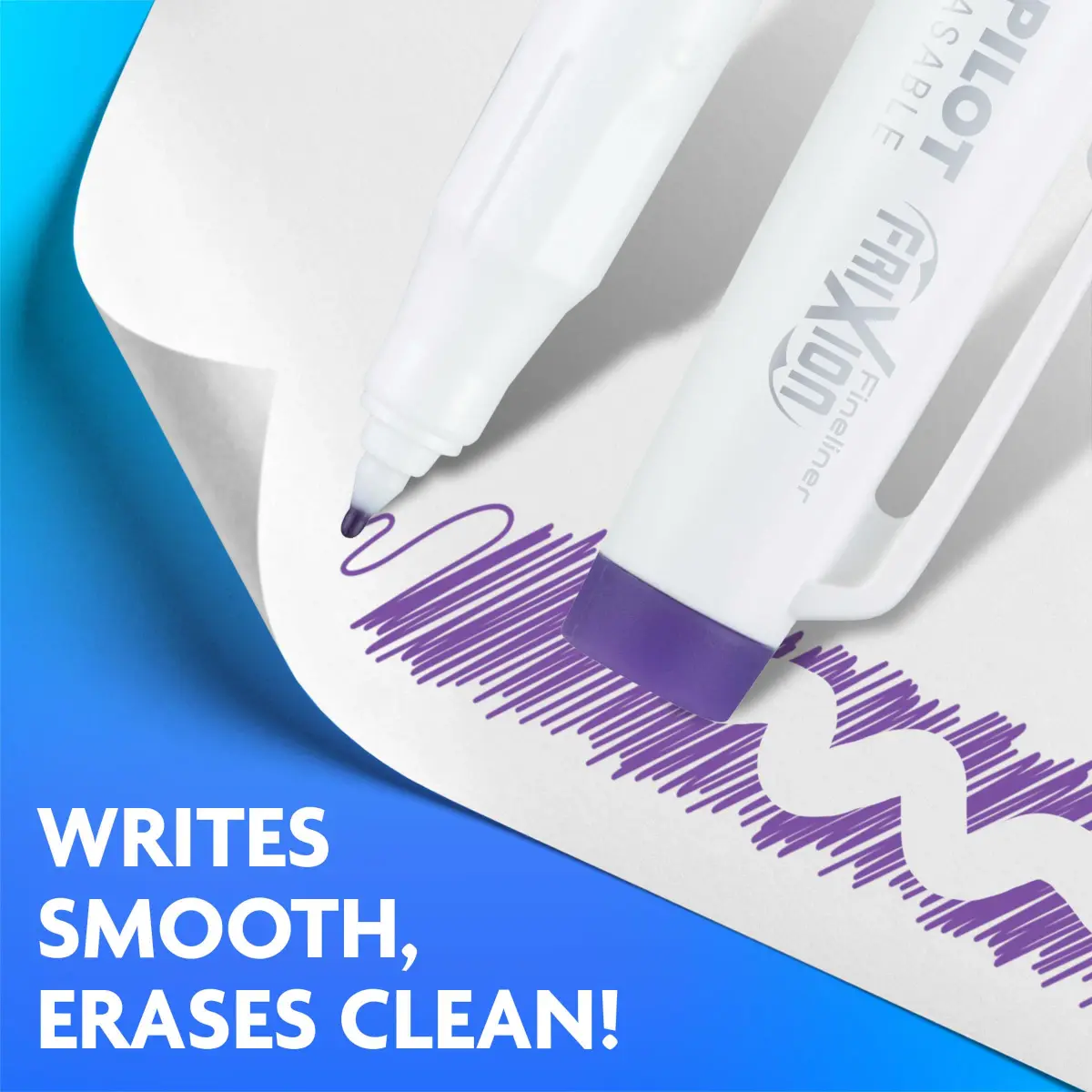 PILOT FriXion Fineliner Erasable Marker Pens, Fine Point, Purple Ink, 12-Pack (0.60mm Line) | Erasable Ink for Clean Documents - view 2