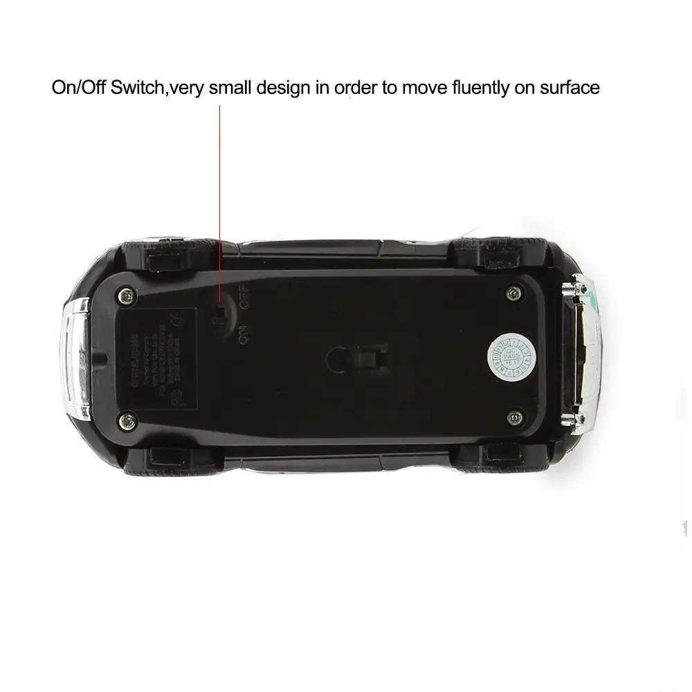 Sunffice Wireless Car Mouse 1600 DPI Optical with USB Receiver (White) | 2.4GHz Sport SUV Shape - view 4