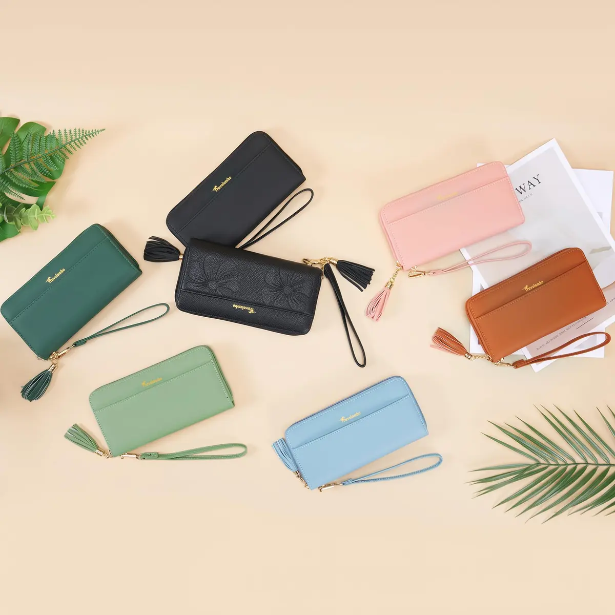 Travelambo Wristlet Wallet Women RFID Bifold Large Capacity Clutch Purse | RFID Protected & Stylish - view 9
