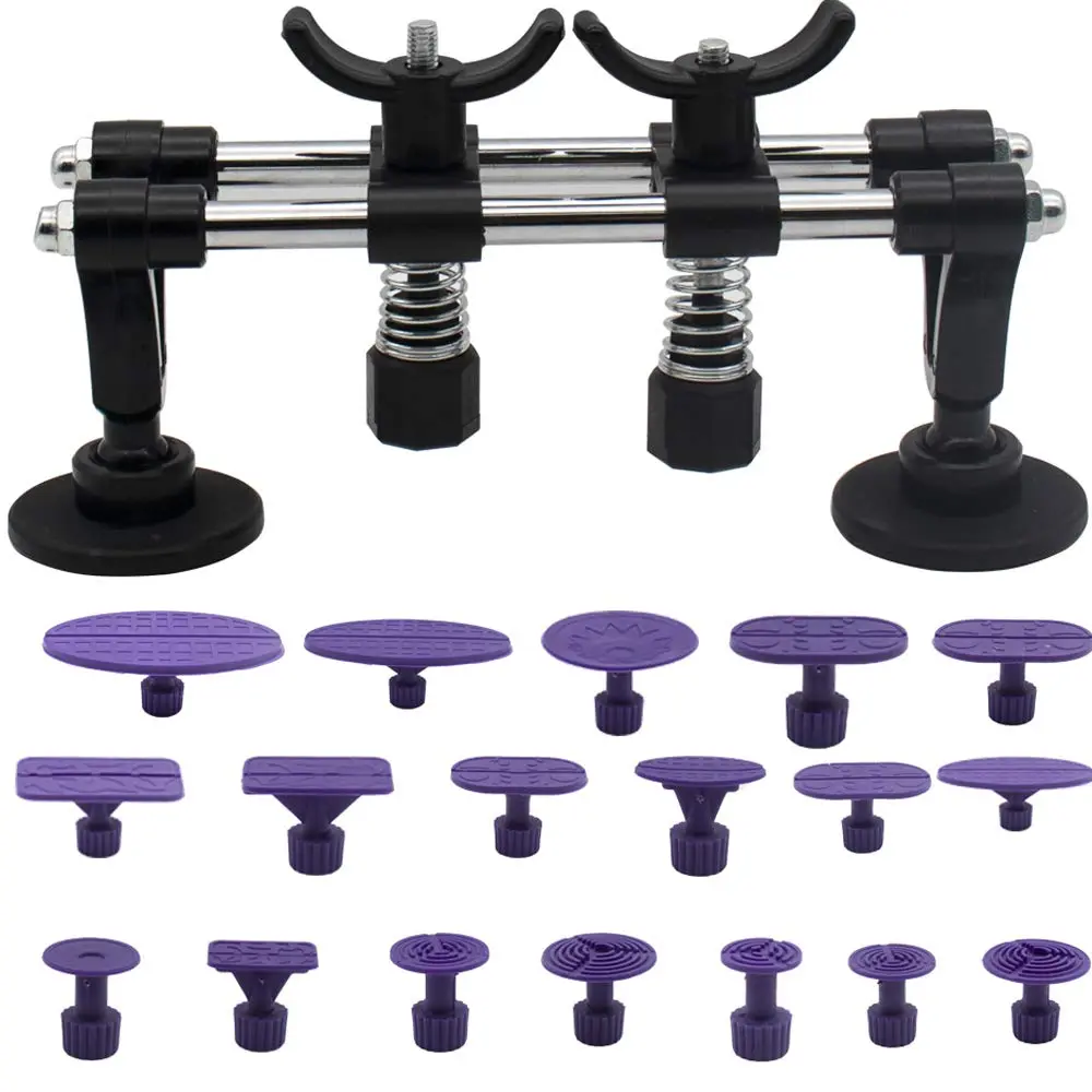 LTUPWF Paintless Dent Repair Tools Bridge Dent Remover with Double Pole Bridge Dent Puller 18PCS Glue Puller Tabs for Car, Door Dings and Hail Damage | Ergonomic, Flexible, Easy to Use - main product image