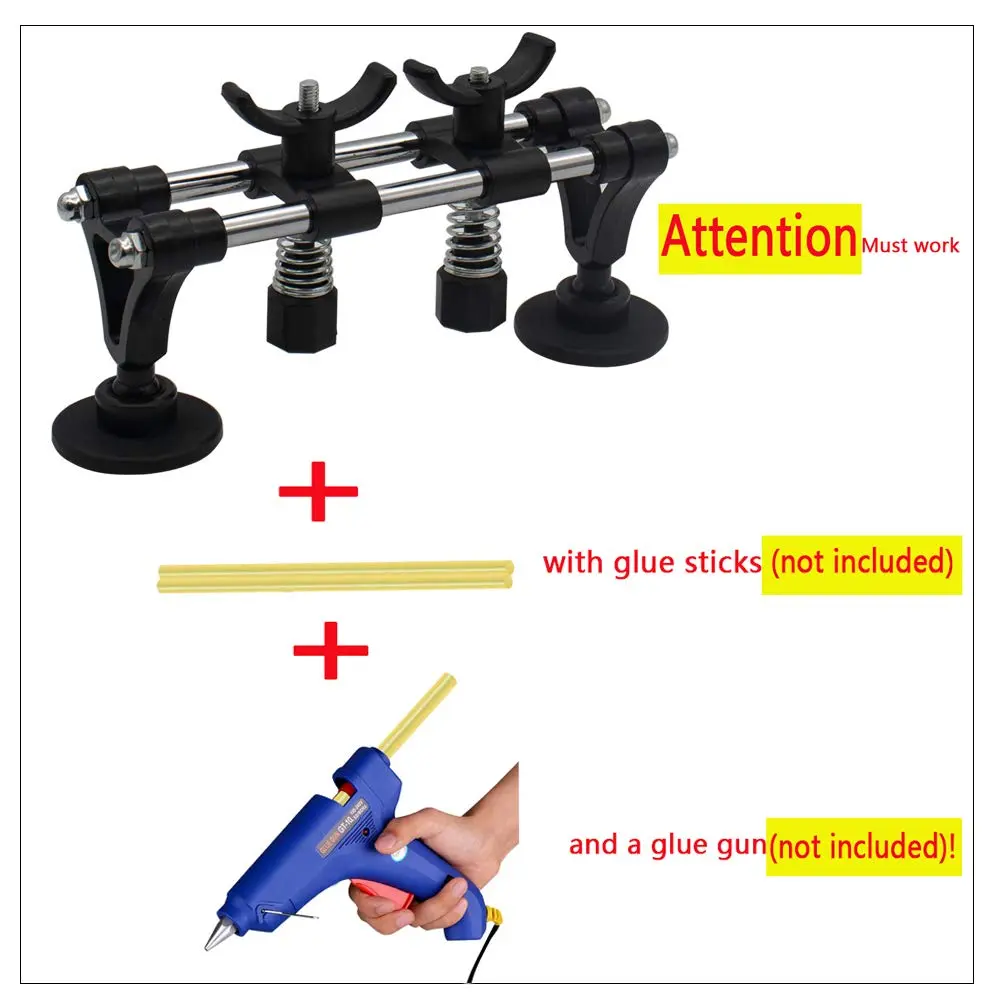 LTUPWF Paintless Dent Repair Tools Bridge Dent Remover with Double Pole Bridge Dent Puller 18PCS Glue Puller Tabs for Car, Door Dings and Hail Damage | Ergonomic, Flexible, Easy to Use - view 5