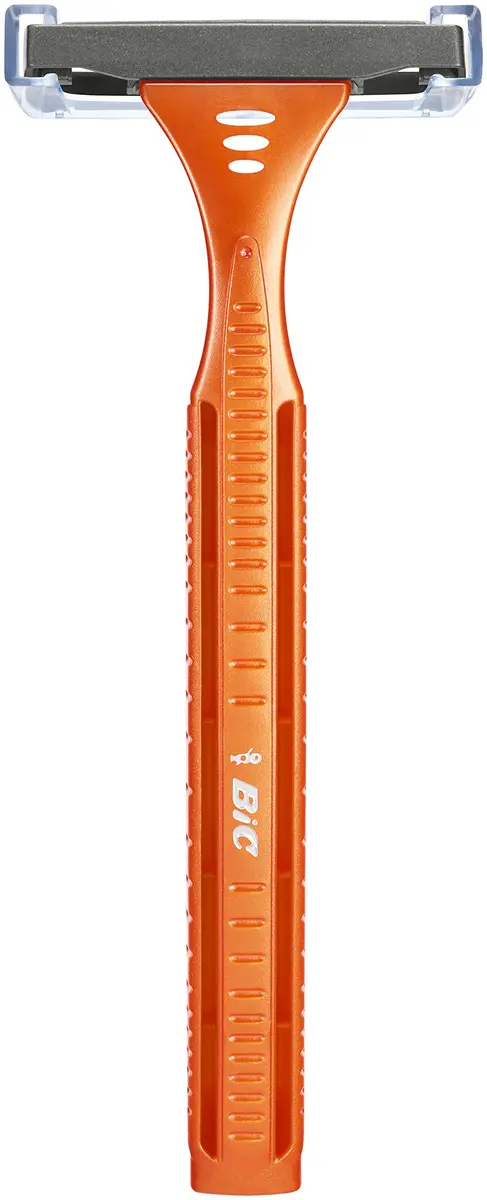 BIC 3 Sensitive Disposable Razors for Men | Fixed Head Triple Blade, 16 Count, Orange Handle - view 5