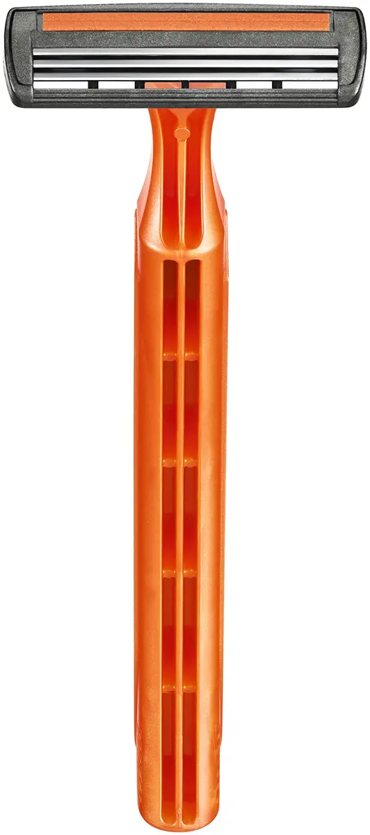 BIC 3 Sensitive Disposable Razors for Men | Fixed Head Triple Blade, 16 Count, Orange Handle - view 4