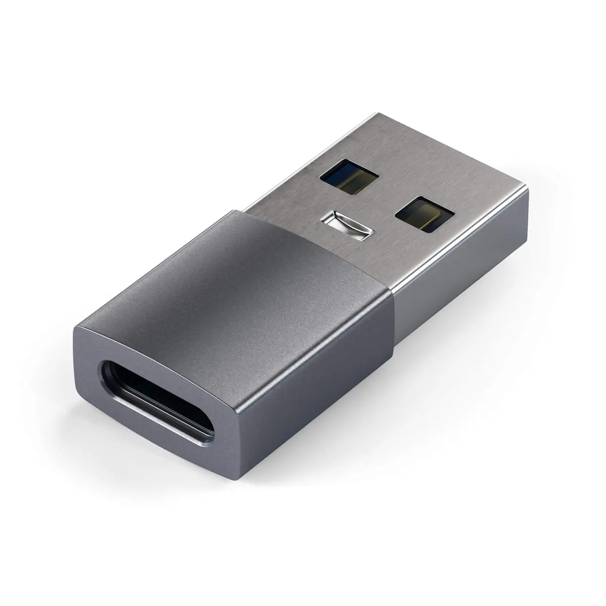 Satechi USB-A to USB-C Adapter, 10Gbps Data, 15W PD Charging, Space Gray | For Apple CarPlay & Modern Devices - main product image