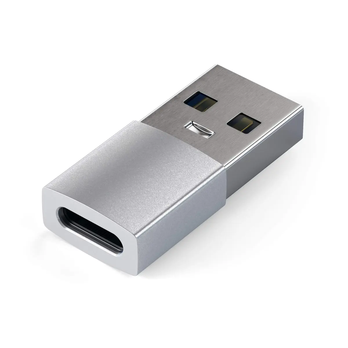 Satechi USB-A to USB-C Adapter, 10Gbps Data & 15W PD Charging, Silver | Connects USB-C Devices to USB-A Ports - main product image