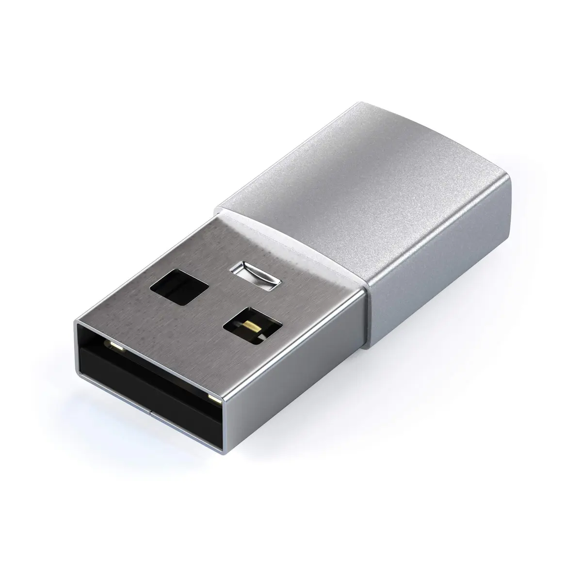 Satechi USB-A to USB-C Adapter, 10Gbps Data & 15W PD Charging, Silver | Connects USB-C Devices to USB-A Ports - view 2