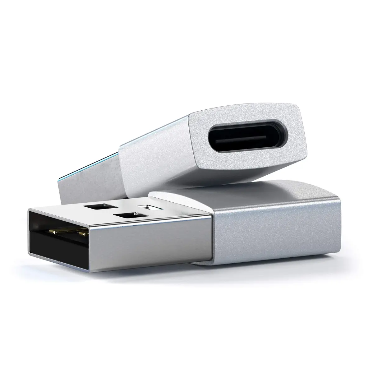 Satechi USB-A to USB-C Adapter, 10Gbps Data & 15W PD Charging, Silver | Connects USB-C Devices to USB-A Ports - view 3